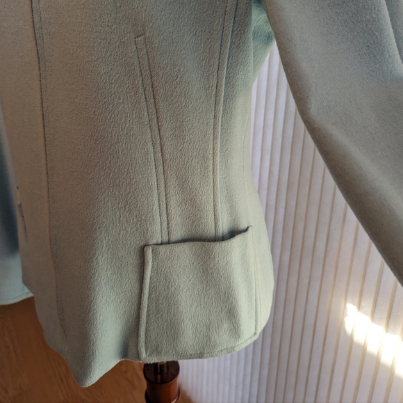 Vintage Women’s Light Blue Wool/Angora Coat Carlisle Size 8 Zip Front - Picture 3 of 16